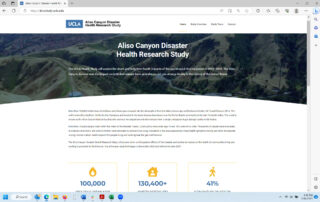 screenshot of Aliso Canyon website