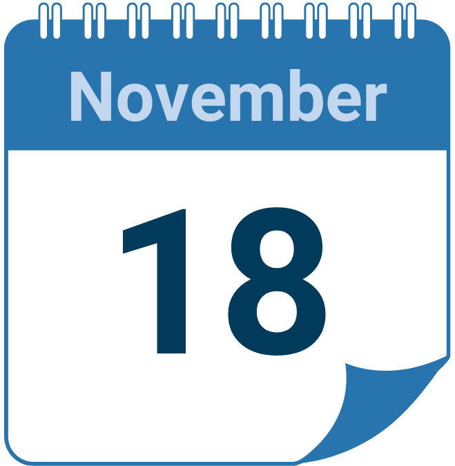 November 18 calendar showing November 18